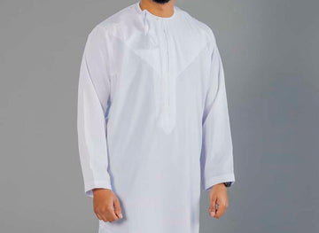 Triple White Omani Dishdasha